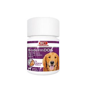 قرص تقویتی سگ بایو پت اکتیو مدل bioderm dog کد 1016 بسته 75 عددی